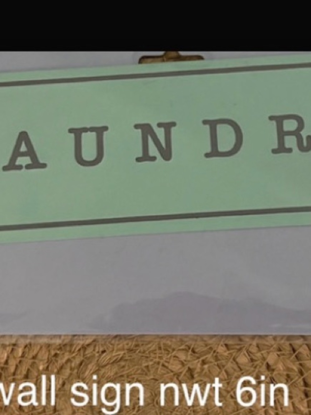 Laundry Wall Sign - Mint Green and Gray